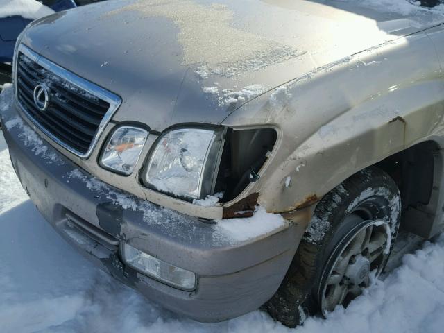 JT6HT00WXX0059329 - 1999 LEXUS LX 470 TAN photo 9