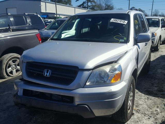 2HKYF18764H530670 - 2004 HONDA PILOT EXL SILVER photo 2