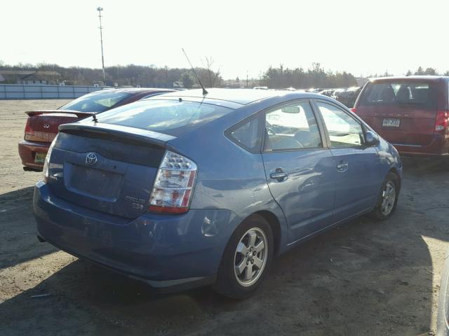 JTDKB20U277686514 - 2007 TOYOTA PRIUS BLUE photo 4