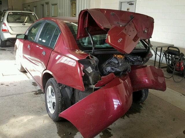 1G8AG52F84Z109977 - 2004 SATURN ION LEVEL MAROON photo 3