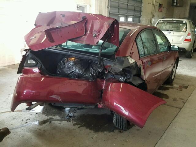 1G8AG52F84Z109977 - 2004 SATURN ION LEVEL MAROON photo 4