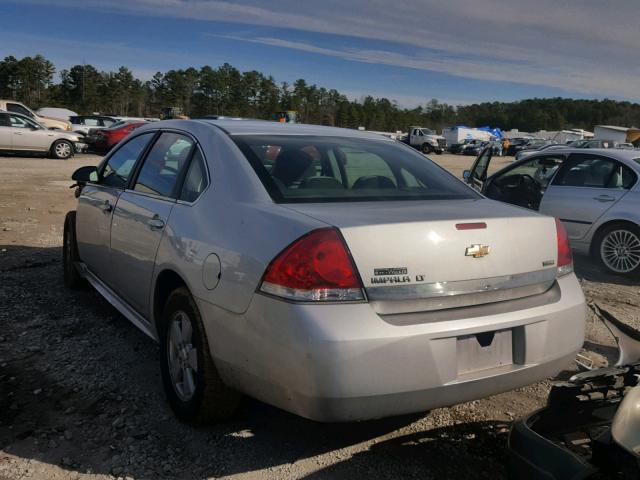 2G1WB5EK5A1134965 - 2010 CHEVROLET IMPALA LT SILVER photo 3