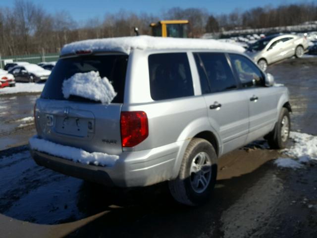 2HKYF18605H525621 - 2005 HONDA PILOT EXL SILVER photo 4