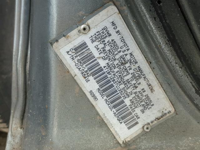 4T1BF12B3TU135235 - 1996 TOYOTA AVALON XL SILVER photo 10