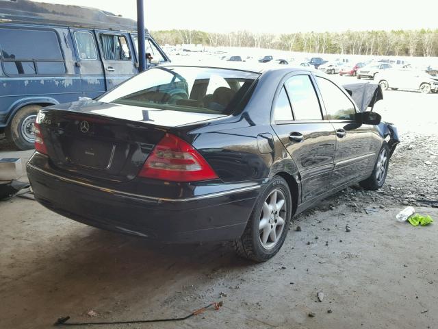 WDBRF61J24F513073 - 2004 MERCEDES-BENZ C 240 BLACK photo 4