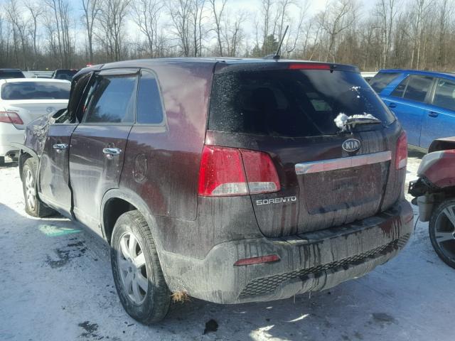 5XYKT3A16DG403621 - 2013 KIA SORENTO LX PURPLE photo 3