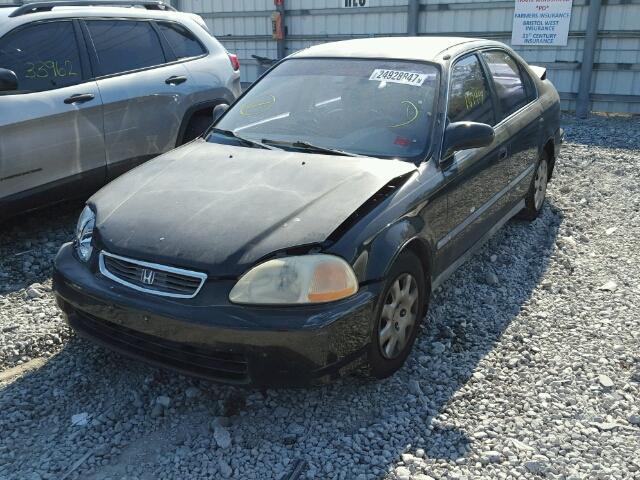 1HGEJ6603TL004609 - 1996 HONDA CIVIC LX BLACK photo 2