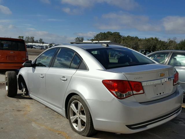 1G1PE5SB1F7124136 - 2015 CHEVROLET CRUZE LT SILVER photo 3