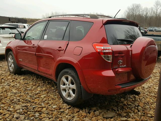 JTMDK4DV3AD012615 - 2010 TOYOTA RAV4 LIMIT RED photo 3