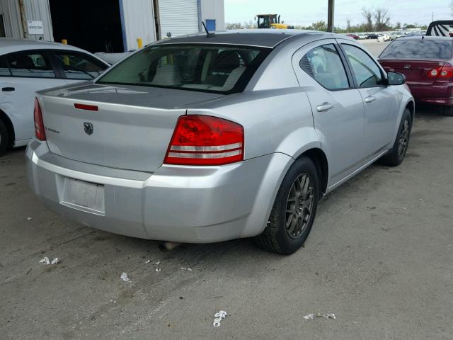 1B3LC46K18N190153 - 2008 DODGE AVENGER SE SILVER photo 4