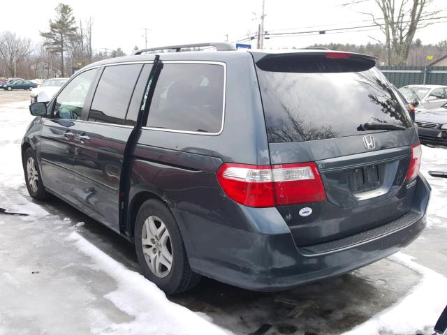 5FNRL38785B082974 - 2005 HONDA ODYSSEY EX BLUE photo 3