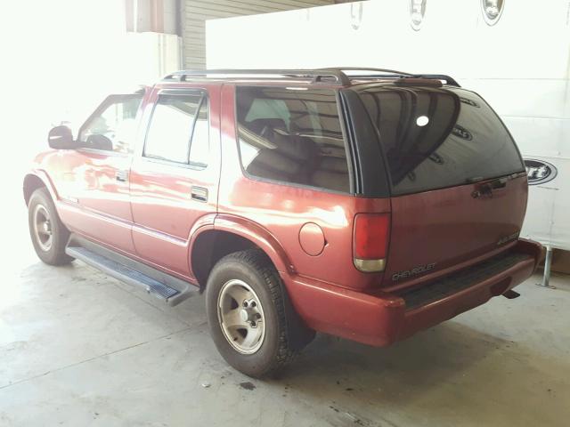 1GNCS13W5SK170379 - 1995 CHEVROLET BLAZER RED photo 3