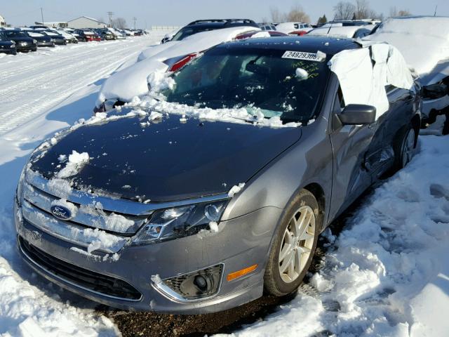 3FAHP0JA6CR136908 - 2012 FORD FUSION SEL SILVER photo 2