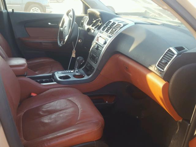 1GKER33777J148709 - 2007 GMC ACADIA SLT ოქროსფერი ფოტო 5