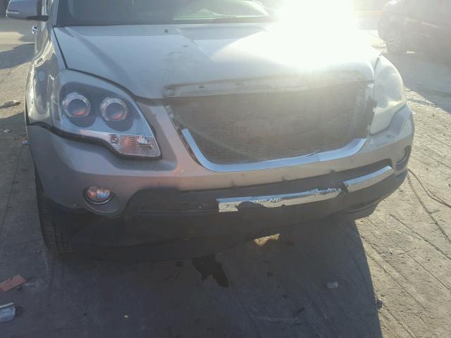 1GKER33777J148709 - 2007 GMC ACADIA SLT ოქროსფერი ფოტო 9