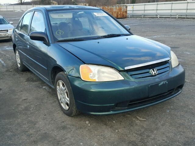 2HGES15511H526873 - 2001 HONDA CIVIC LX GREEN photo 1