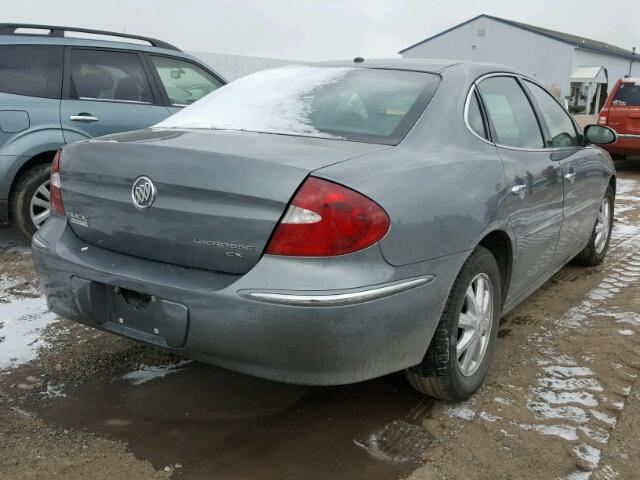 2G4WD562951269464 - 2005 BUICK LACROSSE C GRAY photo 4