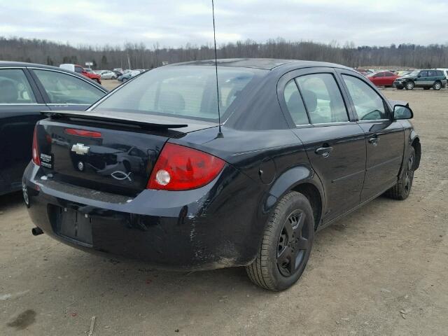 1G1AK54F357520307 - 2005 CHEVROLET COBALT BLACK photo 4