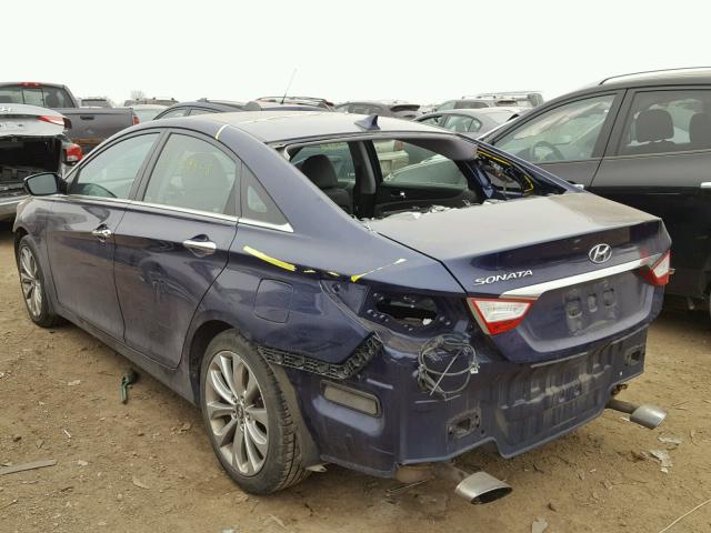 5NPEC4AC4BH187343 - 2011 HYUNDAI SONATA SE BLUE photo 3