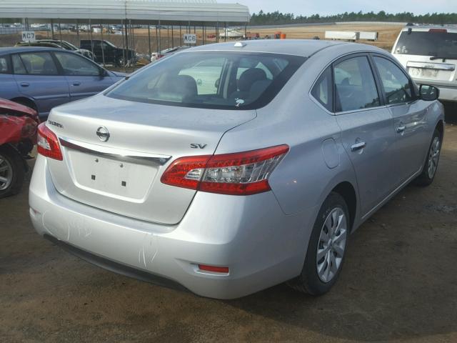 3N1AB7AP6FY301229 - 2015 NISSAN SENTRA S SILVER photo 4