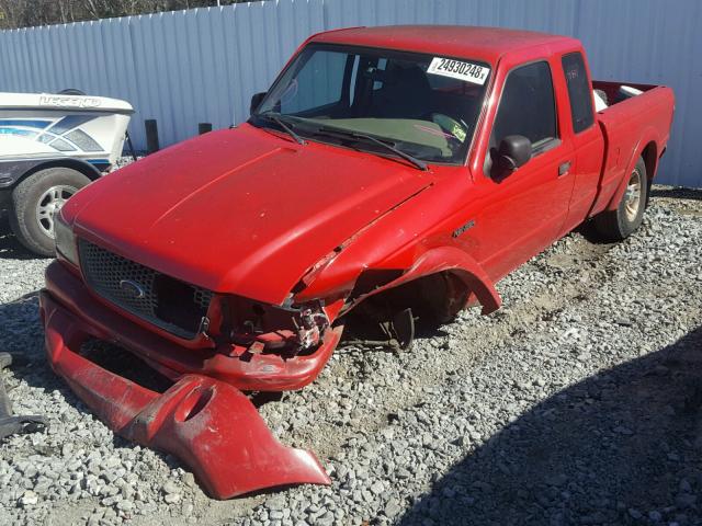 1FTYR44V42PB55974 - 2002 FORD RANGER SUP RED photo 2