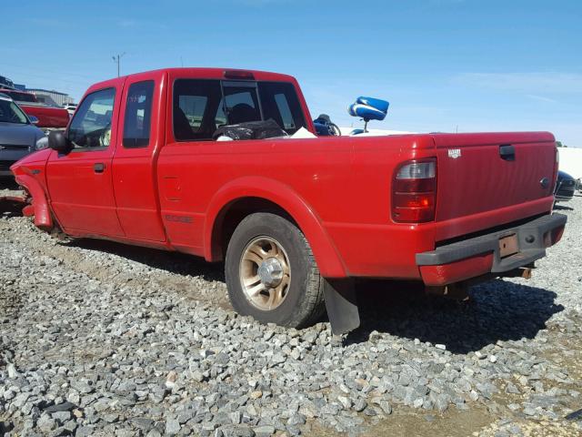 1FTYR44V42PB55974 - 2002 FORD RANGER SUP RED photo 3