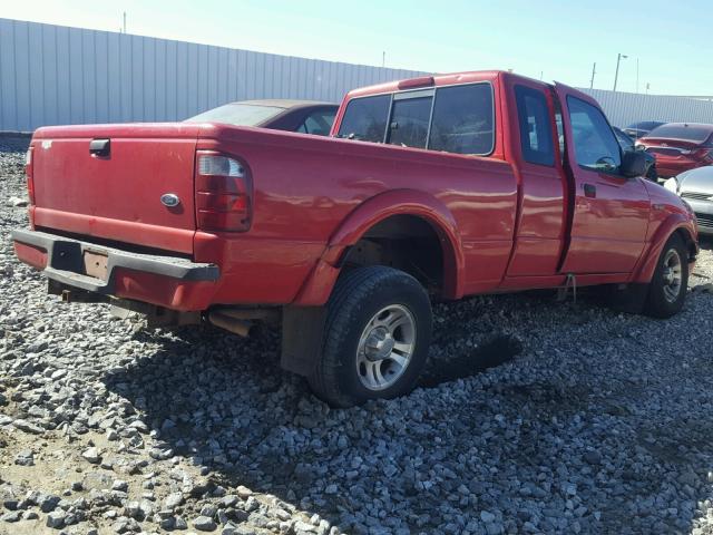 1FTYR44V42PB55974 - 2002 FORD RANGER SUP RED photo 4