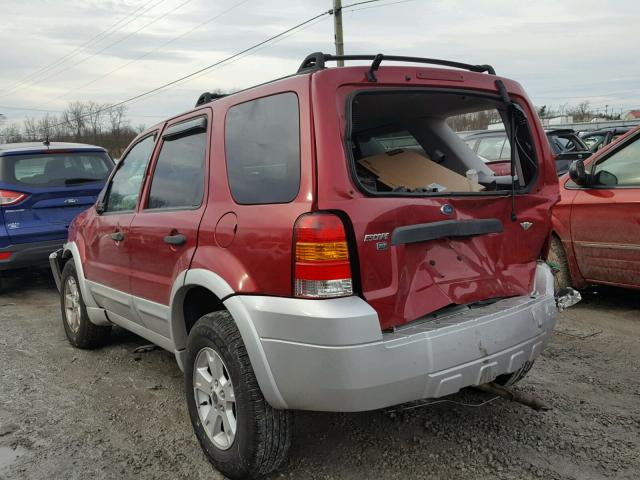 1FMCU03147KA84243 - 2007 FORD ESCAPE XLT RED photo 3