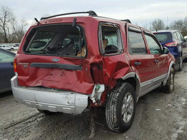 1FMCU03147KA84243 - 2007 FORD ESCAPE XLT RED photo 4