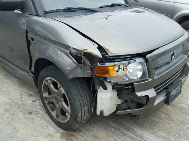 5J6YH18957L004004 - 2007 HONDA ELEMENT SC GRAY photo 9