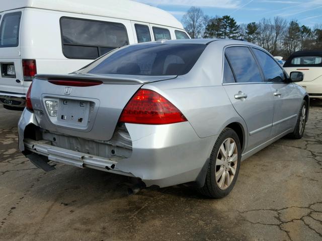 1HGCM66536A067932 - 2006 HONDA ACCORD EX SILVER photo 4