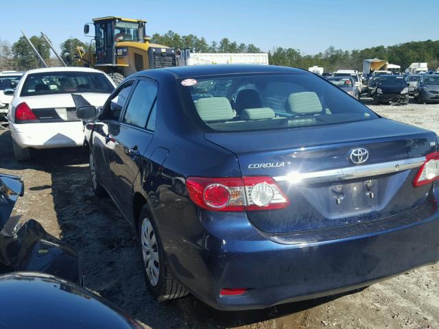 2T1BU4EE8DC107527 - 2013 TOYOTA COROLLA BA BLUE photo 3