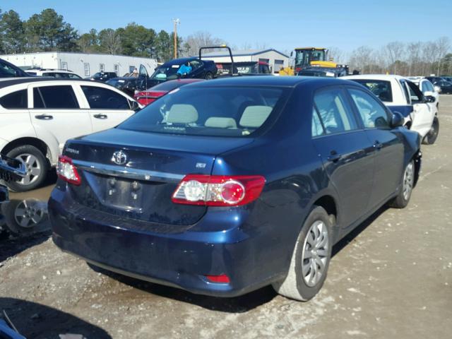 2T1BU4EE8DC107527 - 2013 TOYOTA COROLLA BA BLUE photo 4