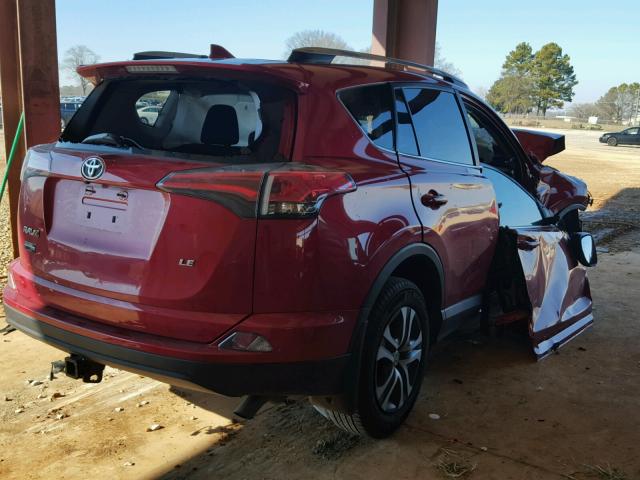 2T3ZFREV7HW345547 - 2017 TOYOTA RAV4 LE RED photo 4