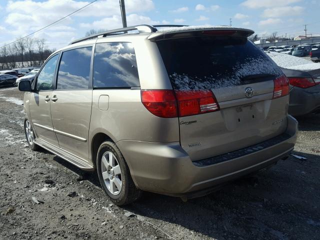 5TDZA22C44S104422 - 2004 TOYOTA SIENNA XLE GOLD photo 3