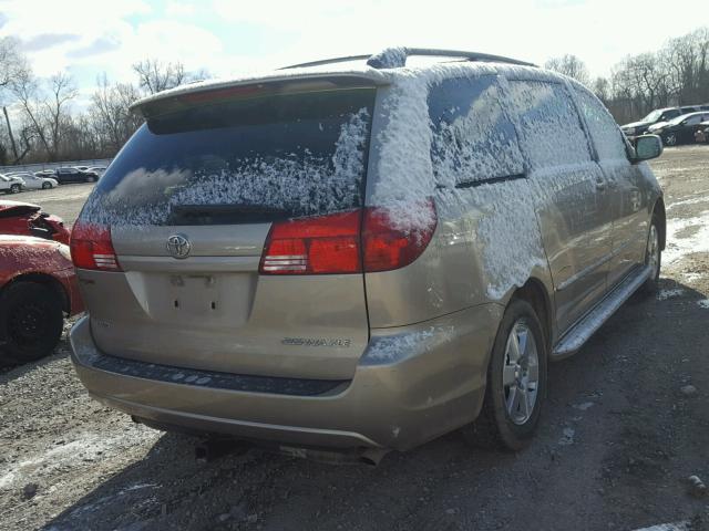 5TDZA22C44S104422 - 2004 TOYOTA SIENNA XLE GOLD photo 4