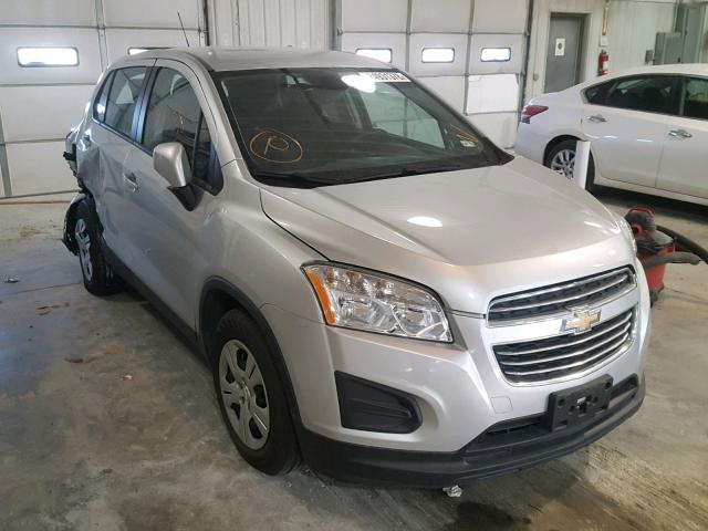 KL7CJKSB6FB204218 - 2015 CHEVROLET TRAX LS SILVER photo 1