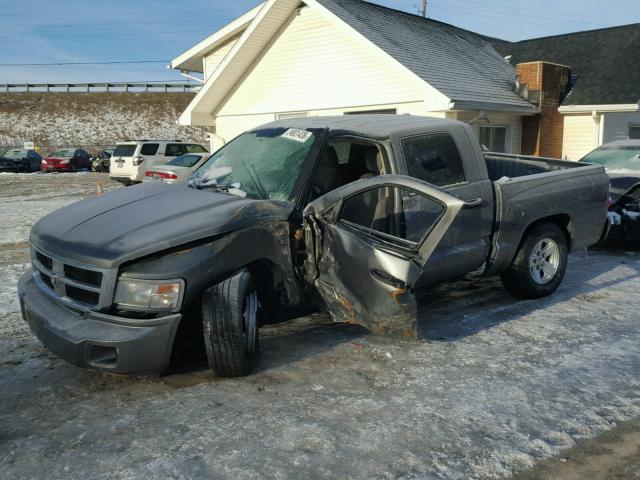 1D3HW48N08S516956 - 2008 DODGE DAKOTA QUA GRAY photo 2