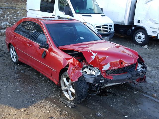 WDBRF52H66F743837 - 2006 MERCEDES-BENZ C GENERATI RED photo 1