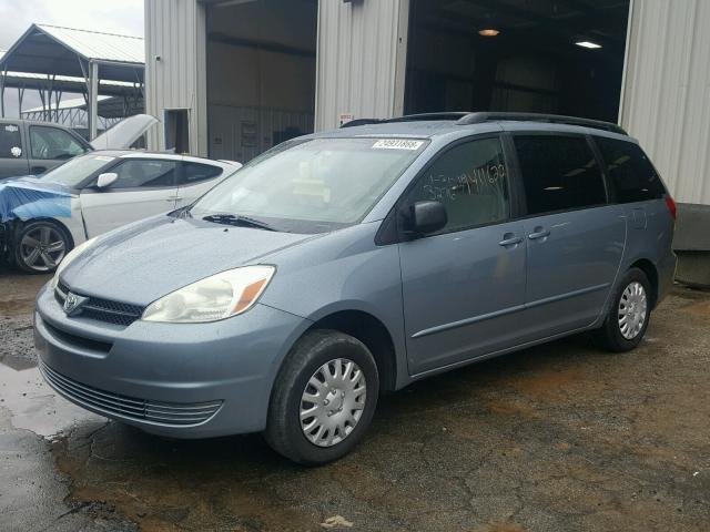 5TDZA23C64S053276 - 2004 TOYOTA SIENNA CE BLUE photo 2