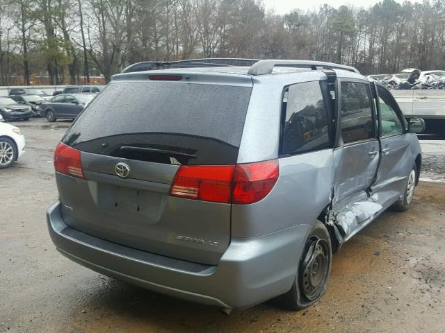 5TDZA23C64S053276 - 2004 TOYOTA SIENNA CE BLUE photo 4