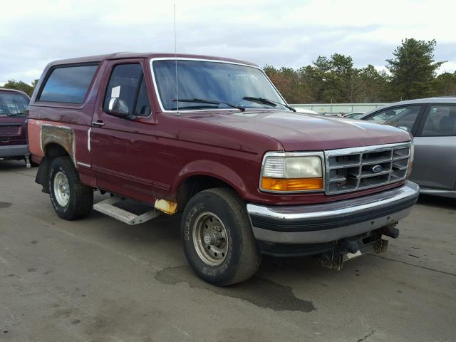 1FMEU15N7PLA63153 - 1993 FORD BRONCO U10 RED photo 1