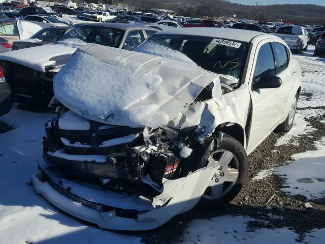 1B3CC4FB9AN222420 - 2010 DODGE AVENGER SX WHITE photo 2