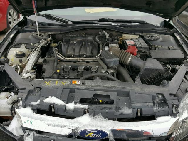 3FAHP0HG1AR275738 - 2010 FORD FUSION SE BLACK photo 7