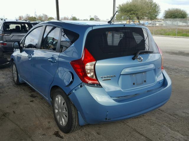 3N1CE2CP2EL415739 - 2014 NISSAN VERSA NOTE BLUE photo 3