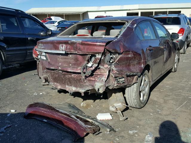 19XFB2F54DE097364 - 2013 HONDA CIVIC LX MAROON photo 4