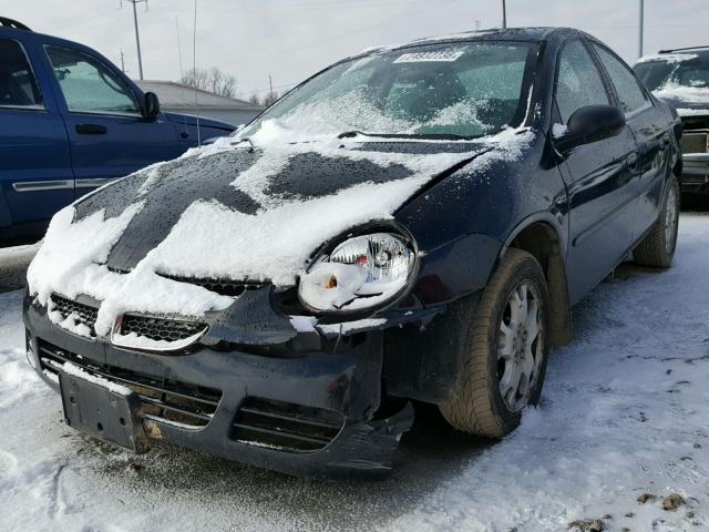 1B3ES56C24D645487 - 2004 DODGE NEON SXT BLACK photo 2