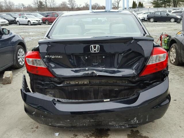 19XFB2F59CE350001 - 2012 HONDA CIVIC LX BLACK photo 9