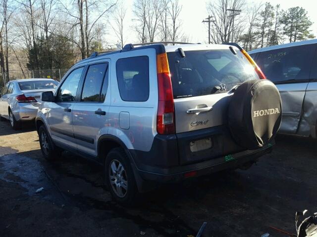 JHLRD78862C052851 - 2002 HONDA CR-V EX SILVER photo 3