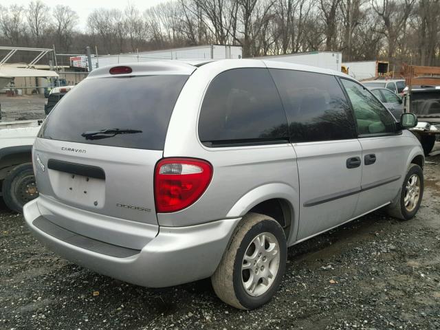 1D4GP25R23B282344 - 2003 DODGE CARAVAN SE SILVER photo 4